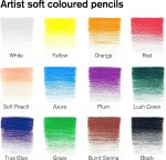Winsor & Newton Studio Collection Artist Pencils, Color Pencils, Set of 12 - Image 3